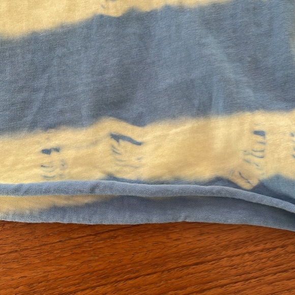 Soulcycle Gracie Raw Hem Boyfriend Tee Blue/Yellow - Picture 5 of 6